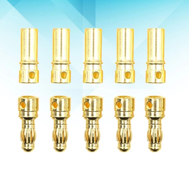 10 Sets EC3 Stecker Adapter – Vergoldet, 3.5mm Bananenstecker Für RC Akkus