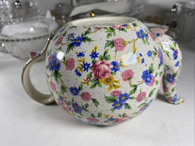 Royal Winton England Grimwades Old Cottage Chintz Tea Pot Strawberry Fenial Cn 10