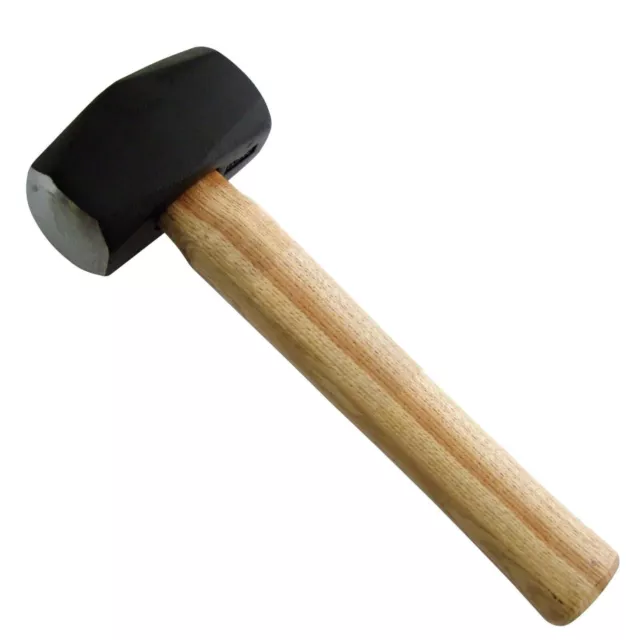 Tête en acier de marteau du club 2Kg avec la poignée d'axe en bois d'hickory