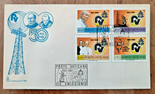 Enveloppe 1er jour fdc Vatican CAPITOLIUM  1981  v127  50 poste vaticane