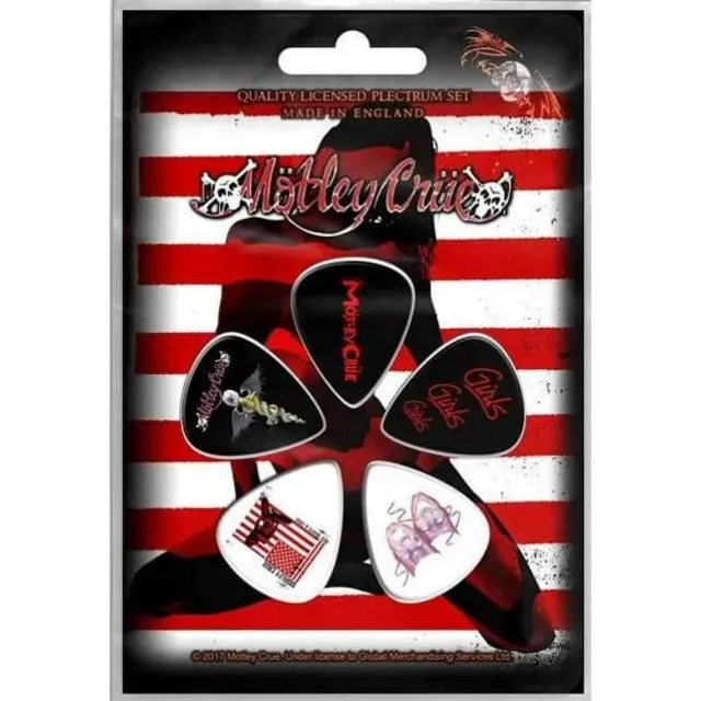 Motley Crue Guitar Picks -  Motley Crue Guitar Pick Set of 5 - New