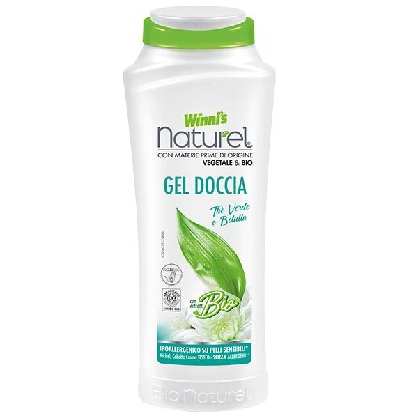 Gel doccia Winni's Tè verde e betulla 250 ml