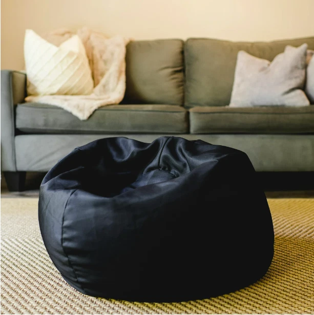 Big Joe Dot Bean Bag Chair Kids with Filling Peat Black, Playrooms, Durable NEW