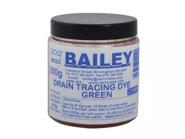 Bailey - Teinture de traçage pour drain 3589 - Vert