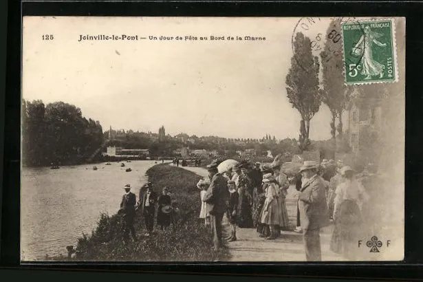 CPA Joinville-le-Pont, a Day of Holiday on the Bord de la Marne 1908