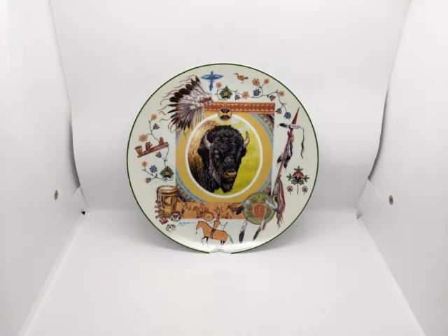 "Olepi the Buffalo" by Sy Barlowe Collectible Plate - Reco 1987 - Damaged
