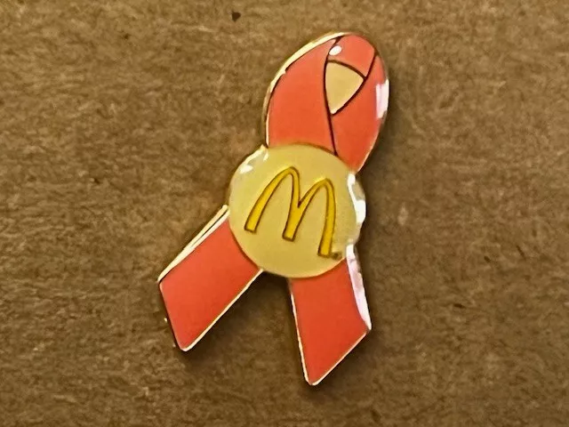 Vintage McDonald's Breast Cancer Awareness Pink Ribbon Collectible Lapel Hat Pin