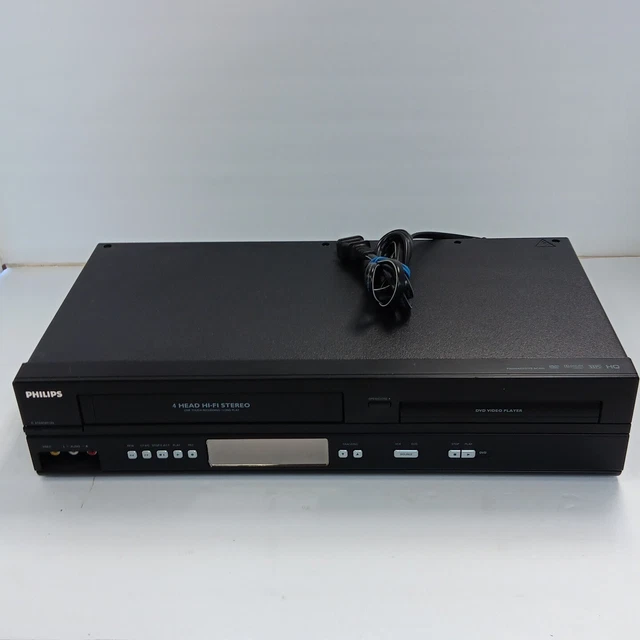 PHILIPS DVP3345VB/F7 VHS VCR DVD Combo Player Stereo 4 Head No Remote