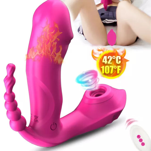Panties-Wearable-Vibrator-Remote-Massager-G-spot-Dildo-Clit-Toy-SUCK-Women