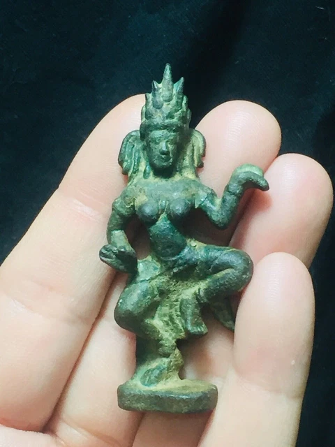Thai-Amulett Bronze Angkor Kambodscha Shiva Göttin Antike Buddha Khmer