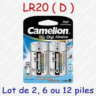 lot de 2, 6 ou 12 Camelion Pile Alcaline Plus type C LR14 R14 MN1400 AM2 E93 1,5V 