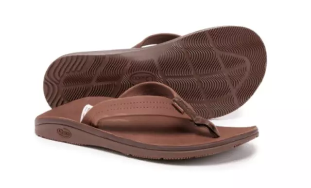 NEW CHACO CLASSIC Leather Sandals/Flip Flops Dark Brown Women 11 Men's ...