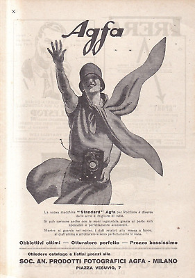 Y0989 Macchine fotografiche Standard AGFA Pubblicità 1928 Advertising 