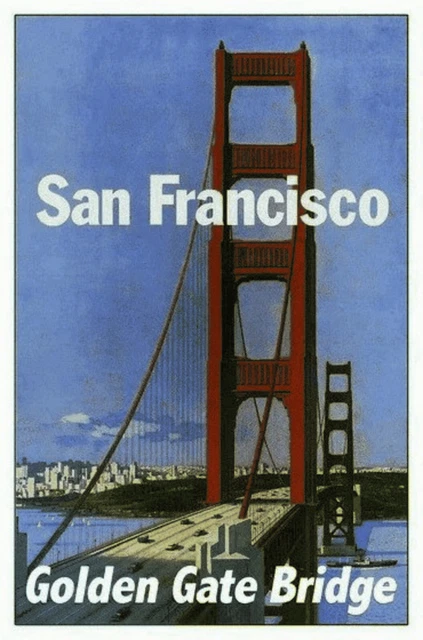 Tableau Photo GOLDEN GATE BRIDGE San Francisco - Impression Sur Toile - Style Moderne - Neuf