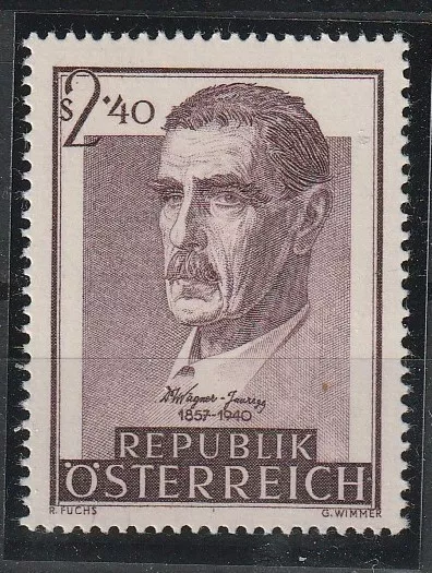 1957 - "Wagner-Jauregg", postfrisch MNH, Plattenfehler "W 'ä' gner", ANK 1041 II