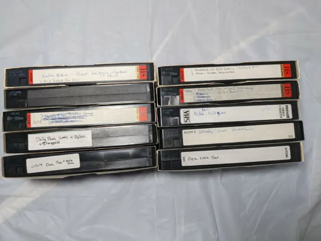 Lot Of 10 Used VHS Videocassette Tapes Sold As Blanks for recording