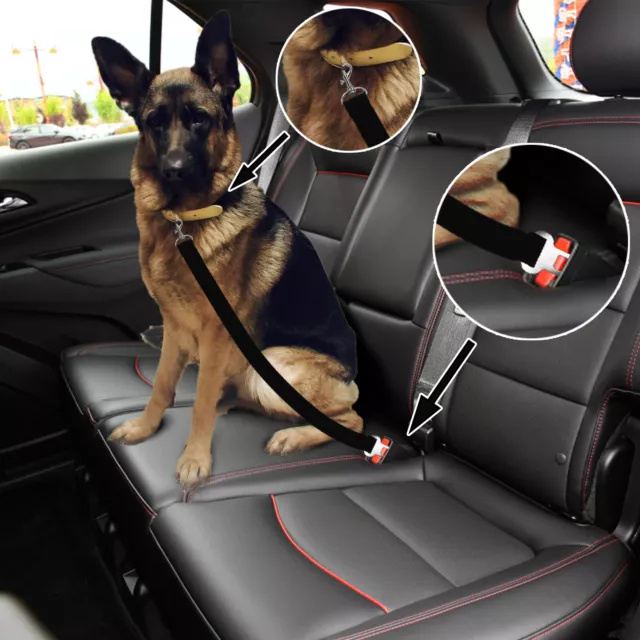 Pet Dog SEAT BELT Adjustable Travel Safety Harnesses Lead Restraint Strap Car