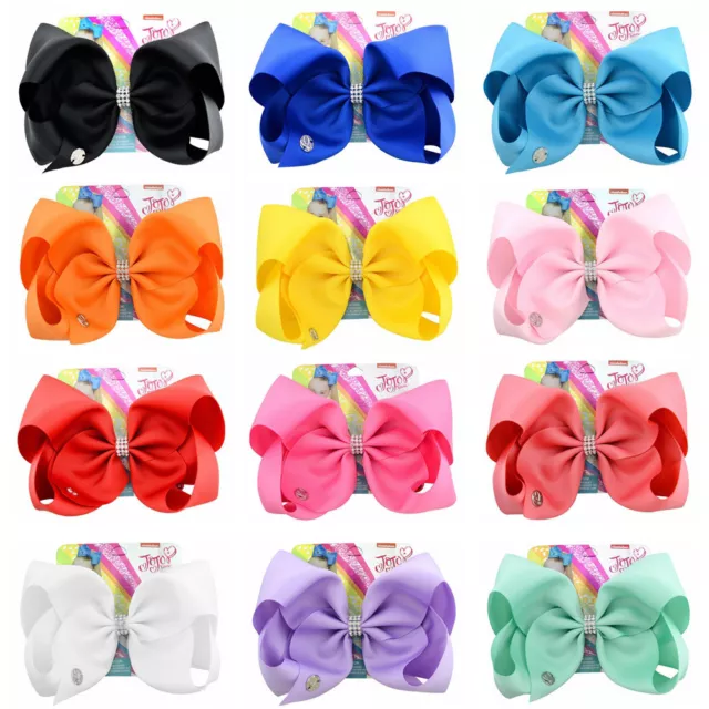 6 inch Pure Color JoJo Siwa Hair Bow With Alligator Clip Girls Kids Bowknot