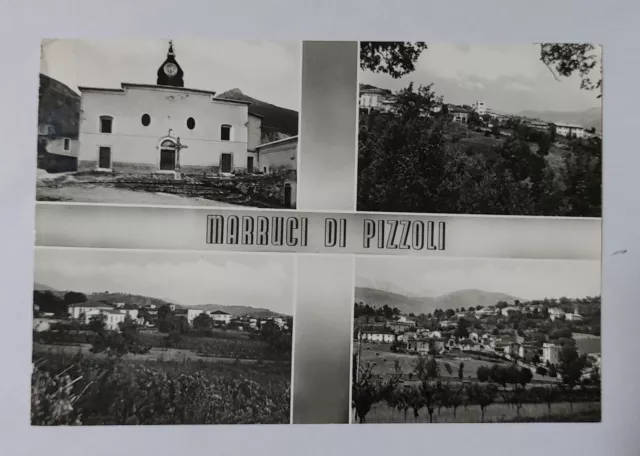 MARRUCCI DI PIZZOLI ( L' AQUILA) Vedute co 4 Foto ,vg 1977 F.g. Bella