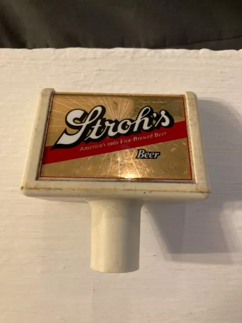 Vintage Plastic Stroh's Beer Tap Handle