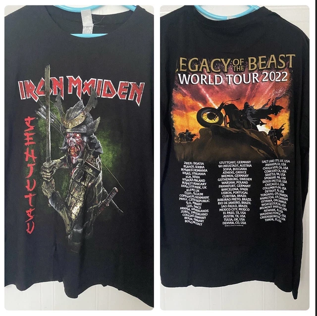 T-shirt Ufficiale Iron Maiden Beast Over Hammersmith World Tour '82 - Nera