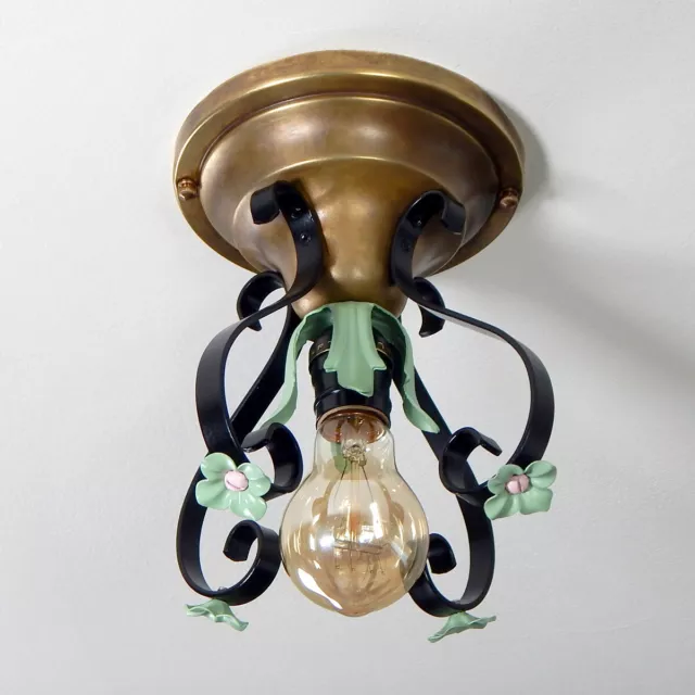 Antique Restored Semi-Flush Ceiling Light Fixture 2