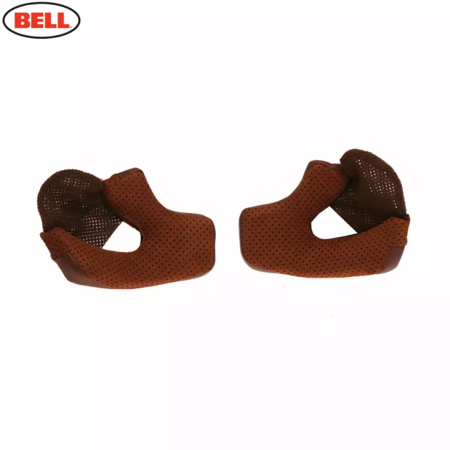 Bell Replacement Bullitt Cheek Pads (Brown) 25mm Motocross MX Offroad