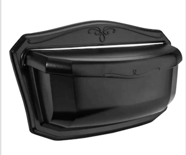 Wall Mounted Mailboxes  Small Metal Black Wall Mount Mailbox The Villa