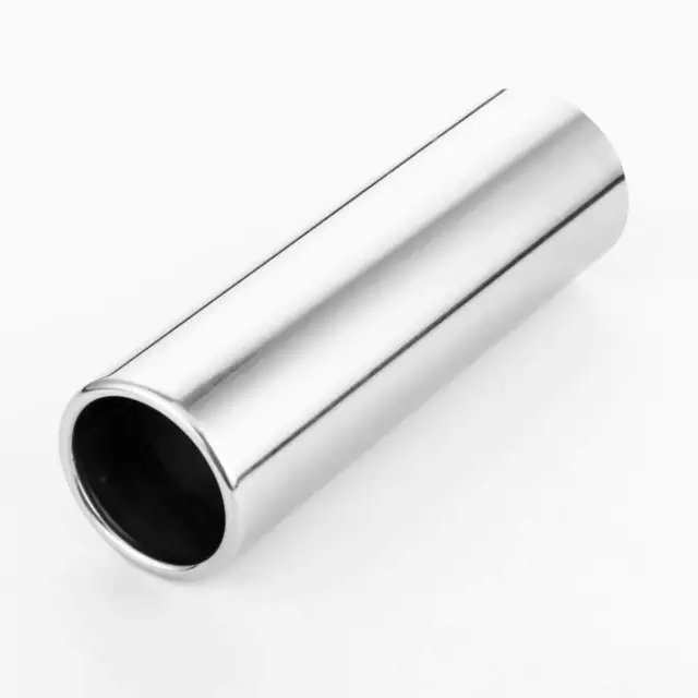 2.4" In Stainless Steel Pencil Exhaust Tip 2.5" Rolled Out 8" Long Straight Cut