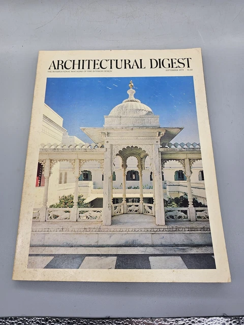 ARCHITECTURAL DIGEST MAGAZINE Sept 1979 Lake Palace Udaipur India £8.80 ...