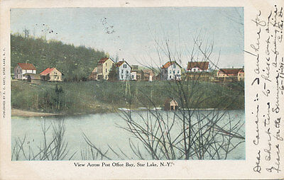 Star Lake NY * View Across Post Office Bay 1909 * St. Lawrence Co.