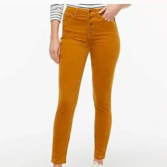 NWT J. CREW Factory 9” High Rise Skinny Corduroy Pant with Button Fly 25  $79.50 $39.99 - PicClick