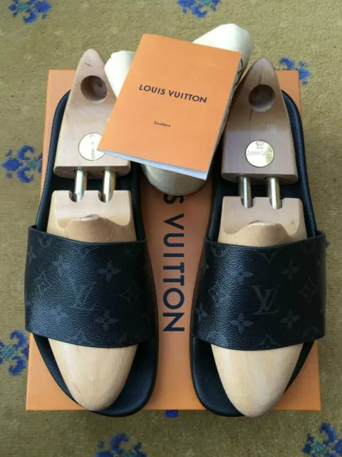 SANDALE À RABAT homme Louis Vuitton mule front de mer Royaume-Uni 11  États-Unis 12 UE 45 monogramme EUR 448,12 - PicClick FR