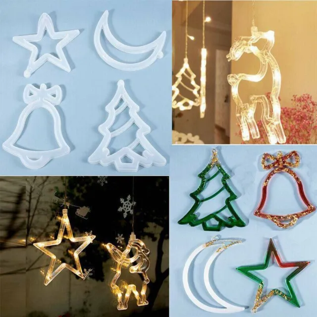 Molde de silicona árbol de Navidad muñeco de nieve papá Noel alce haz tus propias artesanías hágalo usted mismo
