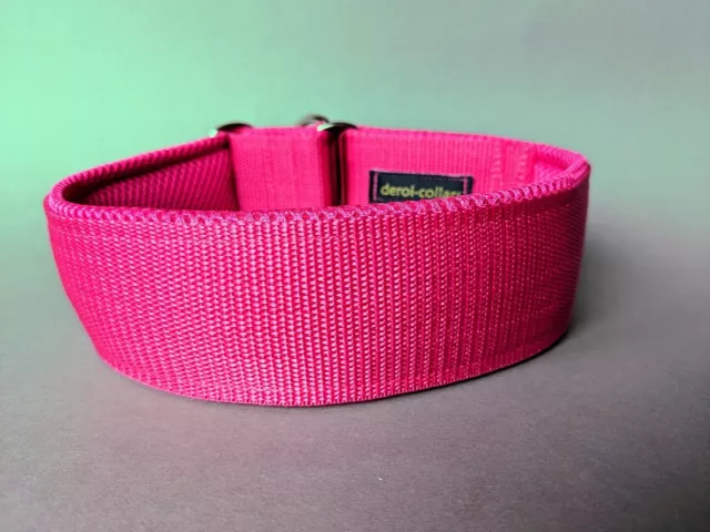 Hundehalsband Pink, extra breit 5 cm, weiche Polsterung,  Zugstopp verstellbar