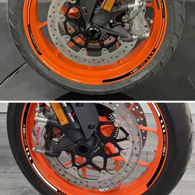 Strisce adesive per cerchi ruote moto compatibili con KTM 890 Duke GP 2022-2023