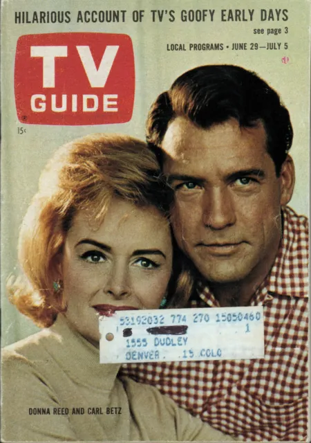 1963 TV GUIDE Colorado edition Carl Betz~Cloris Leachman~Character ...