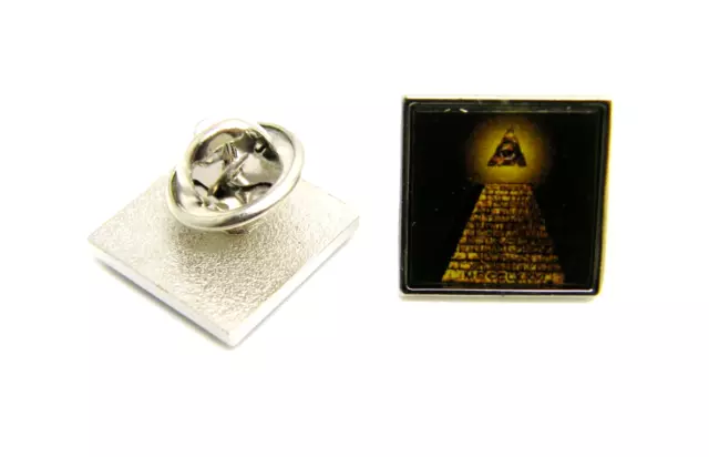 Eye of Providence Pyramid Mason Badge Masonic Lapel Pin Gift Silver