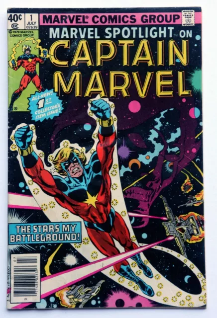 Marvel Spotlight on Captain Marvel #1 Vol.2 (Mid Grade) July 1979 