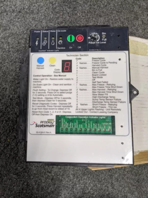 Scotsman Ice Machine Panel And Circuit Boards, 11-0550-52, 02-4189-01,02-4294-01