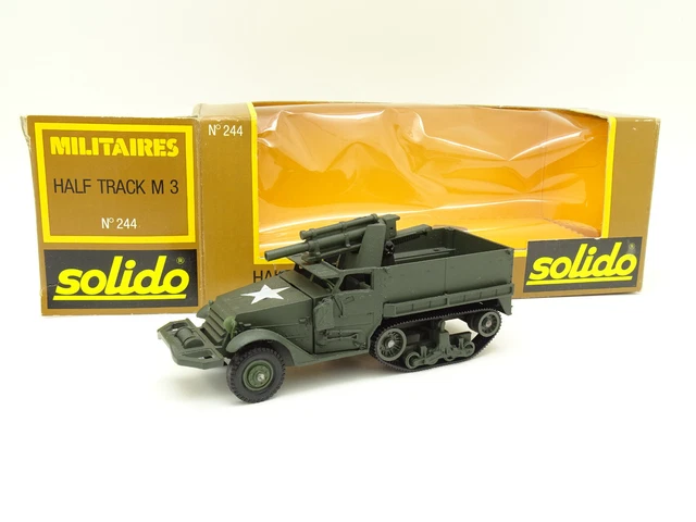 VEHICULE MILITAIRE HALF Track M3 Solido Made In Thailland N°244 Du 04 VEHICULE MILITAIRE HALF Track M3 Solido Made In Thailland N°244 Du 04