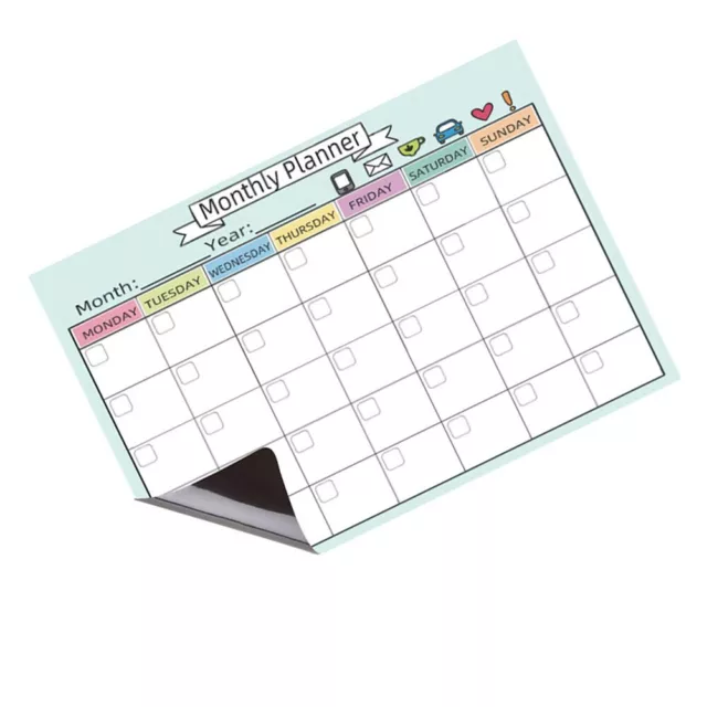 Juego de calendarios de nevera de acrílico transparente y funcional para una planificación eficiente