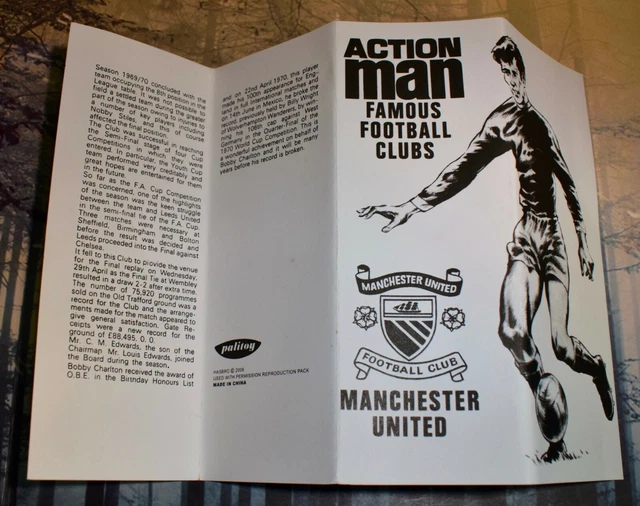 VINTAGE ACTION MAN 40th Manual Leaflet Footballer Football Manchester ...