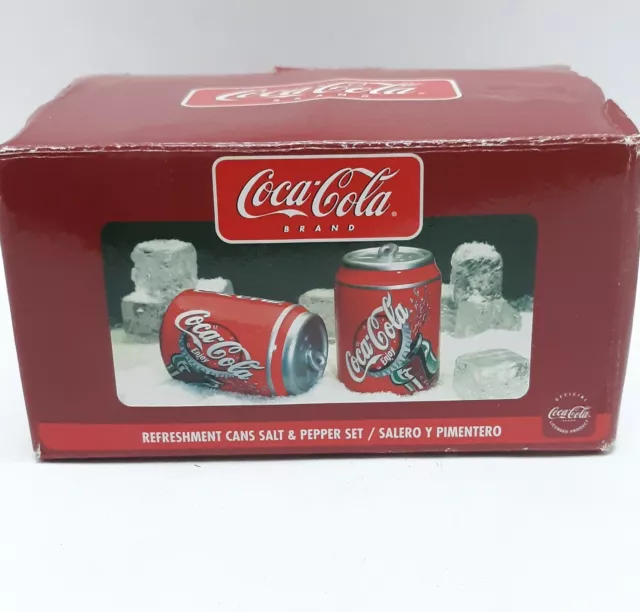 Coca Cola Coke Can Ceramic Salt and Pepper Shakers