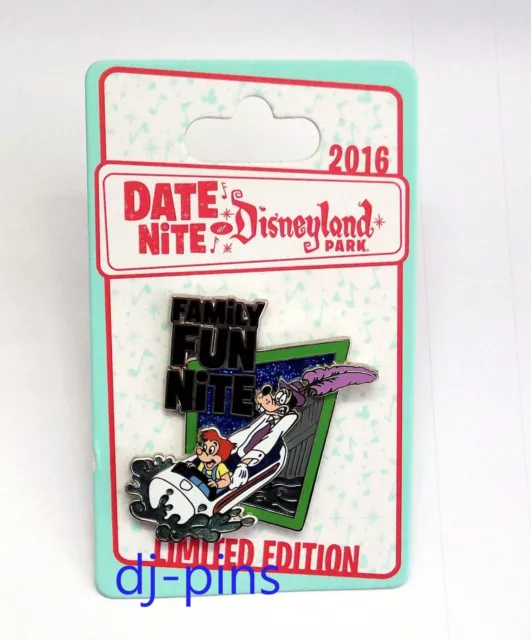 DLR Date Nite Disneyland Park Family Fun Nite Goofy & Max LE Disney Pin 116336