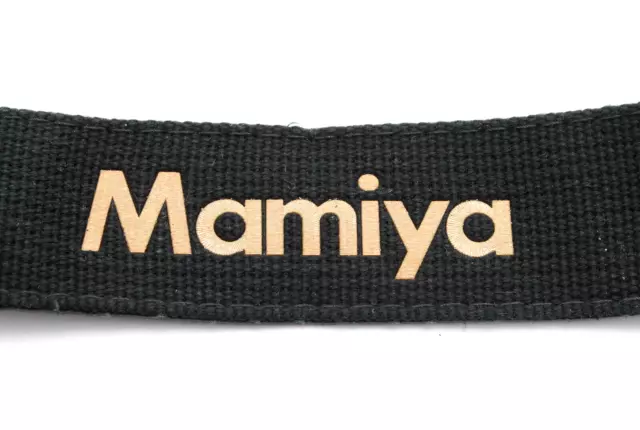 [Near MINT] Mamiya Black Neck Strap Gold Logo und Lugs für RZ67 RB67 aus JAPAN