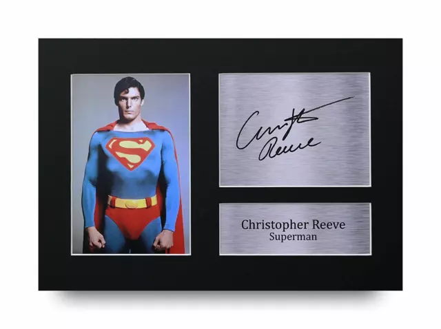 Christopher Reeve Signed Pre Printed Autograph A4 Photo Gift For a Superman Fan