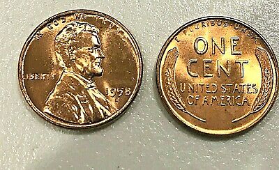 1958 D Red  GEM Brilliant Uncirculated  Lincoln Wheat Cent Penny