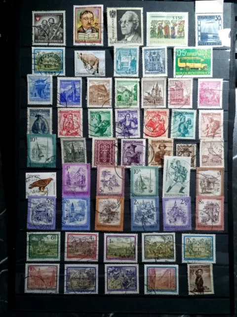 Österreich Austria Lot Stamps Konvolut Sellos Timbres Briefmarken