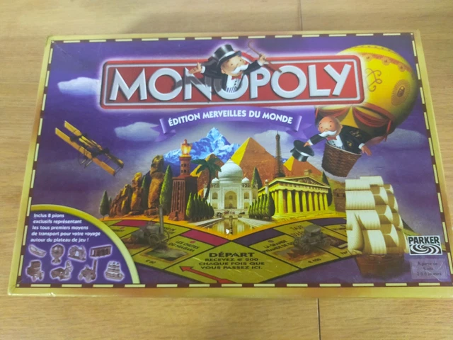 Monopoly Luxe édition Cuir - Pions Et Maisons En Bois - Complet - Occasion